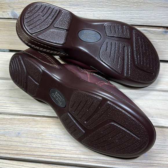 Earth Origins Jackal Janice Leather Mules - Like New Condition! Size 8M Merlot - Picture 5 of 8
